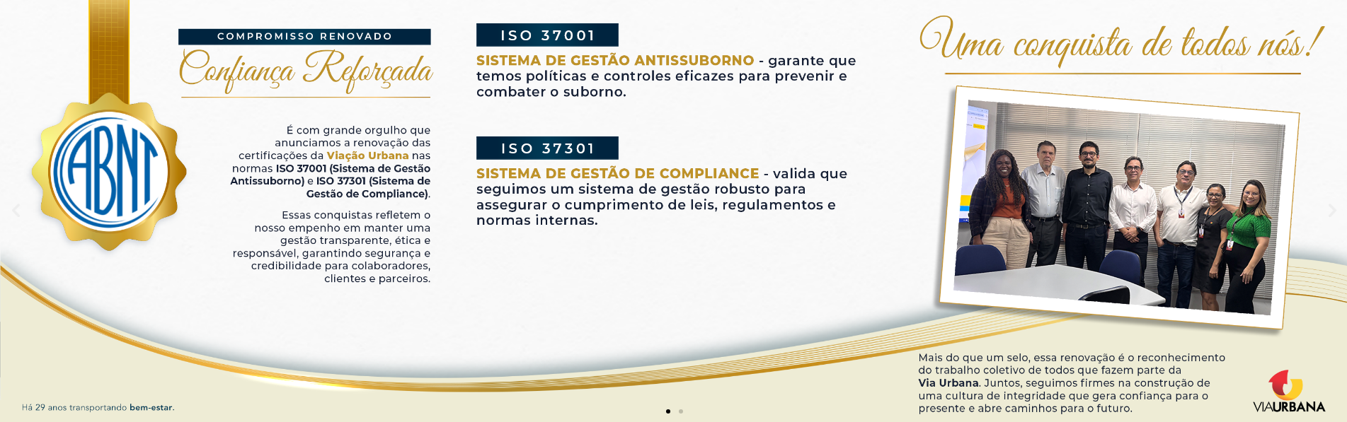Certificado Internacional ISO – Viação Urbana